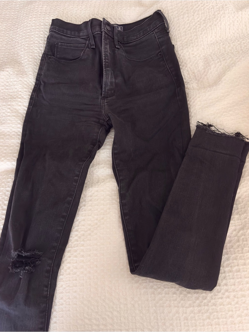 Abercrombie & Fitch Black Ultra High Rise Super Skinny Jeans